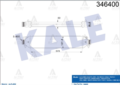 Fiat Linea Intercooler 2010- OEM 55700635 Fiat Linea Intercooler 2010- OEM 55700635